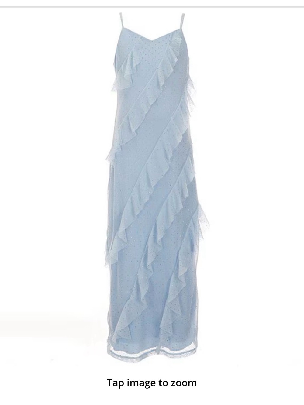 Light Blue Ruffle Maxi Dress for Kids by